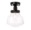Flush Mounts Glass Down by Elegant Lighting ( 173 | LD6246BK Lyle ) 