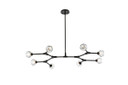 Linear/Island 4 Light + by Elegant Lighting ( 173 | 3508D45BK Zayne ) 