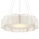 Mid. Chandeliers Drum Shade by Currey and Company ( 142 | 9000-0923 Ancroft White Chandelier ) 