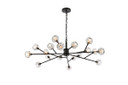 Large Chandeliers Glass Shade by Elegant Lighting ( 173 | 3509D48BK Graham ) 