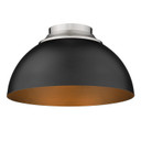 Flush Mounts Metal Shade by Golden ( 62 | 6956-FM PW-BLK Zoey ) 