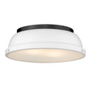 Flush Mounts Metal Shade by Golden ( 62 | 3602-14 BLK-WHT Duncan ) 