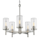 Mid. Chandeliers Glass Up by Golden ( 62 | 7011-5 PW-CLR Winslett ) 