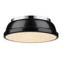Flush Mounts Bowl Style by Golden ( 62 | 3602-14 CH-BK Duncan ) 