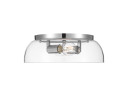 Flush Mounts Glass Down by Golden ( 62 | 3602-14 CH-CLR Duncan ) 
