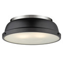 Flush Mounts Bowl Style by Golden ( 62 | 3602-14 PW-BLK Duncan ) 