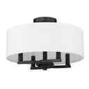 Flush Mounts Drum Shade by Golden ( 62 | 7154-SF BLK-MWS Eliana ) 