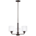 Mini Chandeliers Glass Shade by Generation Lighting ( 1 | 3128803EN3-710 Canfield ) 