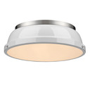 Flush Mounts Bowl Style by Golden ( 62 | 3602-14 PW-WH Duncan ) 