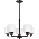 Mid. Chandeliers Glass Up by Generation Lighting ( 1 | 3128805EN3-710 Canfield ) 