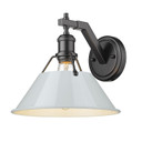 Sconces Metal by Golden ( 62 | 3306-1W BLK-DB Orwell ) 
