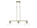 Linear/Island 3 Light Bar by Golden ( 62 | 3602-3LP AB-CLR Duncan ) 