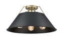 Semi-Flush Mts. Glass Down by Golden ( 62 | 3306-3FM AB-BLK Orwell ) 
