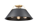 Flush Mounts Metal Shade by Golden ( 62 | 3306-3FM BCB-BLK Orwell ) 