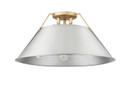 Flush Mounts Metal Shade by Golden ( 62 | 3306-3FM BCB-PW Orwell ) 