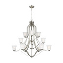 Large Chandeliers Glass Shade by Generation Lighting ( 1 | 3139012EN3-962 Emmons ) 