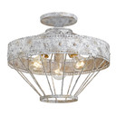 Semi-Flush Mts. Cage by Golden ( 62 | 7856-SF OY Ferris ) 