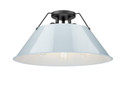 Flush Mounts Metal Shade by Golden ( 62 | 3306-3FM BLK-DB Orwell ) 