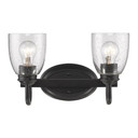 Bathroom Fixtures Two Lights by Golden ( 62 | 8001-BA2 BLK-SD Parrish ) 