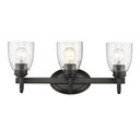 Bathroom Fixtures Three Lights by Golden ( 62 | 8001-BA3 BLK-SD Parrish ) 