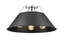 Flush Mounts Metal Shade by Golden ( 62 | 3306-3FM CH-BLK Orwell ) 