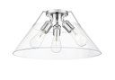 Flush Mounts Glass Down by Golden ( 62 | 3306-3FM CH-CLR Orwell ) 