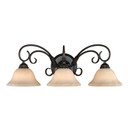 Bathroom Fixtures Three Lights by Golden ( 62 | 8606-BA3 RBZ-TEA Homestead ) 