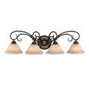 Bathroom Fixtures Four Lights by Golden ( 62 | 8606-BA4 RBZ-TEA Homestead ) 