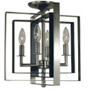 Semi-Flush Mts. Cage by Framburg ( 8 | 4861 BN/MBLACK Symmetry ) 