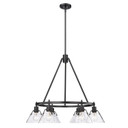 Mid. Chandeliers Glass Down by Golden ( 62 | 3306-6 BLK-CLR Orwell ) 