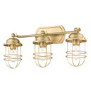 Bathroom Fixtures Three Lights by Golden ( 62 | 9808-BA3 BCB Seaport ) 