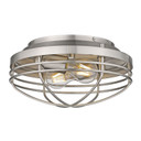 Flush Mounts Cage Style by Golden ( 62 | 9808-FM PW Seaport ) 