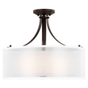 Semi-Flush Mts. Drum Shade by Generation Lighting ( 1 | 7737303-710 Elmwood Park ) 