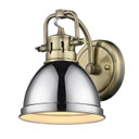 Sconces Double Candle by Golden ( 62 | 3602-BA1 AB-CH Duncan ) 