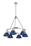Mid. Chandeliers Metal Shade by Golden ( 62 | 3306-6 CH-NVY Orwell ) 