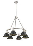 Mid. Chandeliers Metal Shade by Golden ( 62 | 3306-6 PW-BLK Orwell ) 