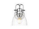 Sconces Single Glass by Golden ( 62 | 3602-BA1 CH-CLR Duncan ) 