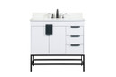 Plumbing Bath Chests/Vanities by Elegant Lighting ( 173 | VF48836MWH-BS Eugene ) 
