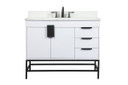 Plumbing Bath Chests/Vanities by Elegant Lighting ( 173 | VF48842MWH-BS Eugene ) 