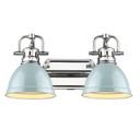Bathroom Fixtures Two Lights by Golden ( 62 | 3602-BA2 CH-SF Duncan ) 