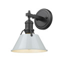 Sconces Metal by Golden ( 62 | 3306-BA1 BLK-DB Orwell ) 