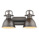 Bathroom Fixtures Two Lights by Golden ( 62 | 3602-BA2 RBZ-RBZ Duncan ) 