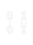 Specialty Items Fixture Accents/Parts by Generation Lighting ( 1 | 9122-802 Replacement Chain ) 