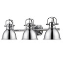 Bathroom Fixtures Three Lights by Golden ( 62 | 3602-BA3 CH-CH Duncan ) 