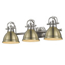 Bathroom Fixtures Three Lights by Golden ( 62 | 3602-BA3 PW-AB Duncan ) 