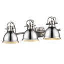 Bathroom Fixtures Three Lights by Golden ( 62 | 3602-BA3 PW-CH Duncan ) 