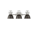 Bathroom Fixtures Three Lights by Golden ( 62 | 3602-BA3 PW-RBZ Duncan ) 
