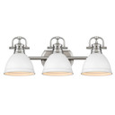 Bathroom Fixtures Three Lights by Golden ( 62 | 3602-BA3 PW-WHT Duncan ) 