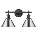 Bathroom Fixtures Two Lights by Golden ( 62 | 3306-BA2 BLK-CH Orwell ) 