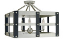 Semi-Flush Mts. Cage by Framburg ( 8 | 5344 SP/MBLACK Metro Artisan ) 